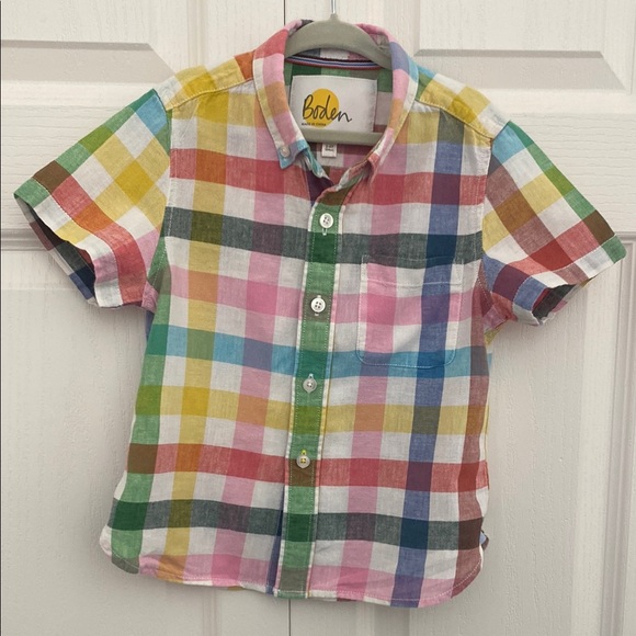 Mini Boden Other - Mini Boden Multicolor Checkered Kids Shirt